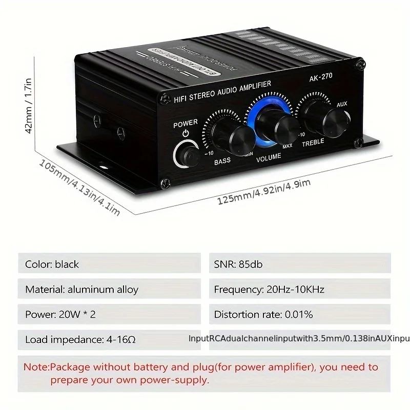 AK-270 HIFI Amplifier Channel  - Audio Home Cinema ulasan dan harga