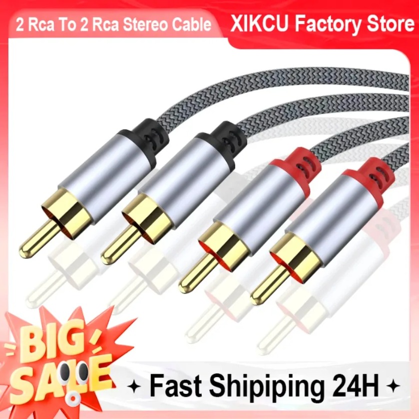 2 Rca To 2 Rca Stereo Cables M - Home Cinema Tv ulasan dan harga